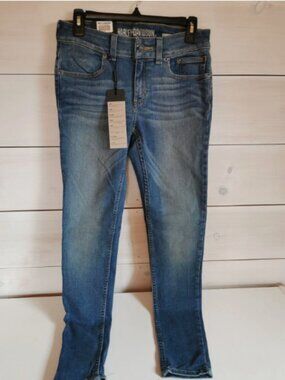 Harley Davidson HD Women's Skinny Mid Rise Jeans Blue 99245-19VW Sz 27 NWT